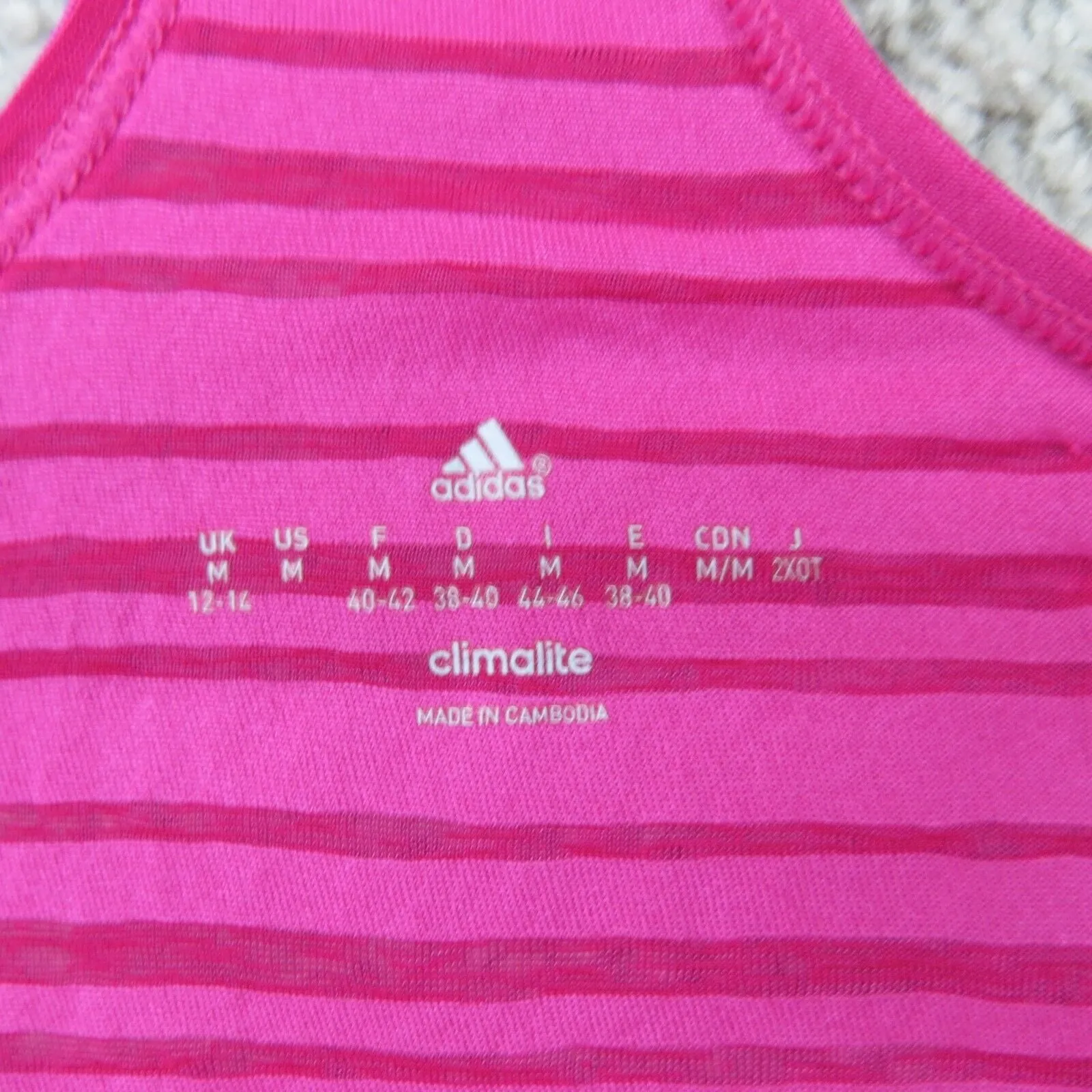 Adidas Climalite Women Activewear Tank Top Racerback Sleeveless Pink Size Medium
