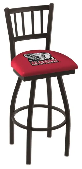 Alabama Crimson Tide HBS Red "Jail" Back High Top Swivel Bar Stool Seat Chair