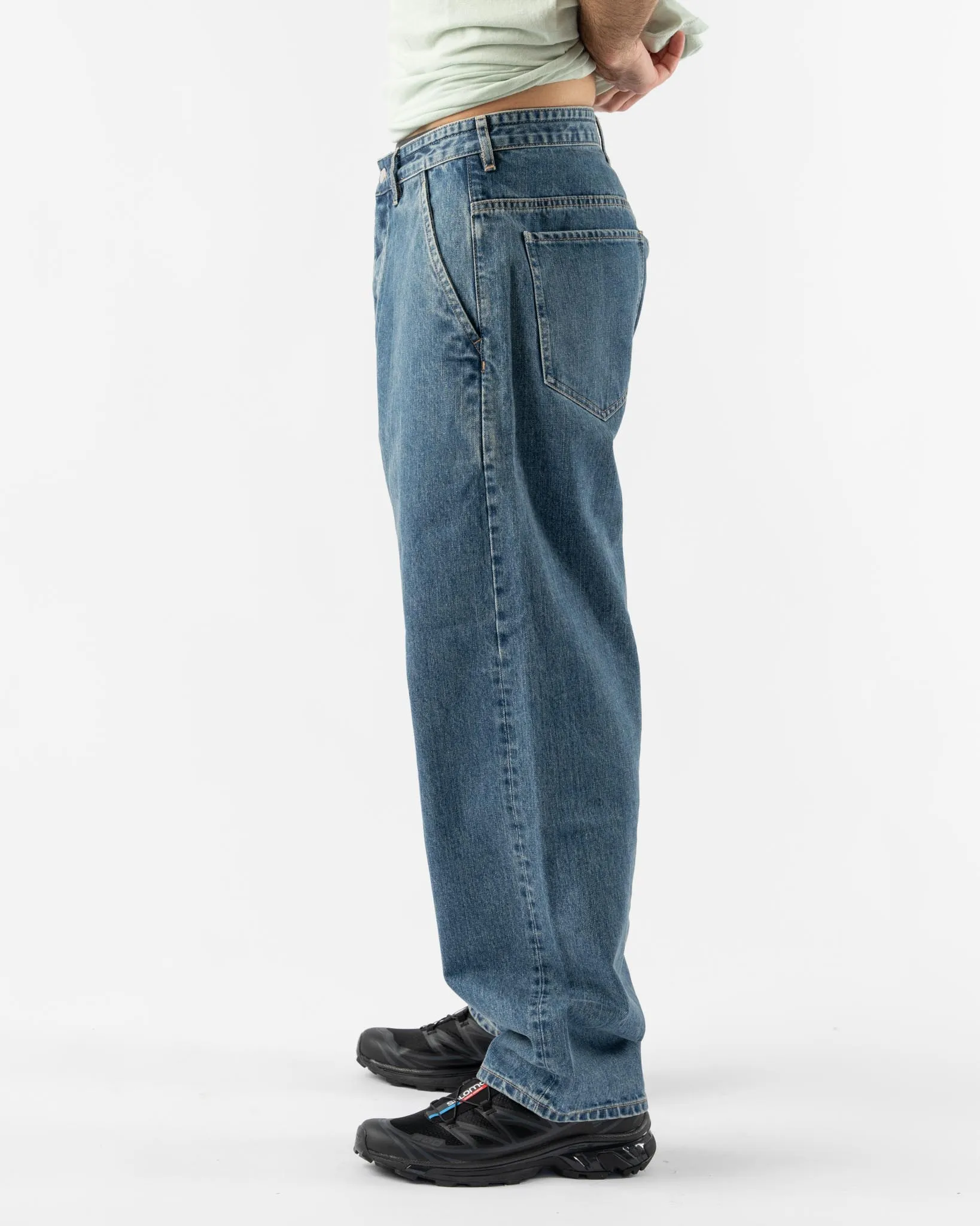 Applied Art Forms DM2-2 Japanese Field Denim Pants in Indigo Blue