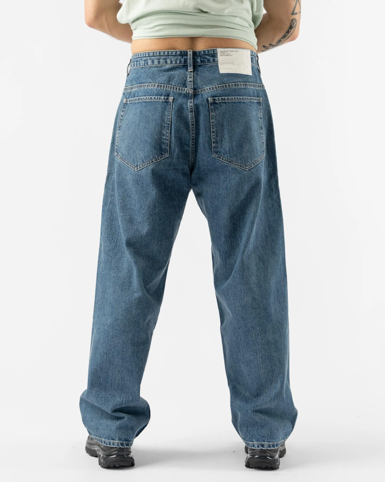 Applied Art Forms DM2-2 Japanese Field Denim Pants in Indigo Blue