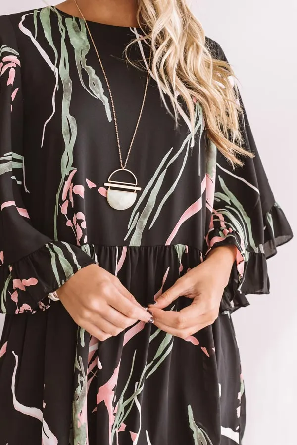 Back To Glam Shift Dress In Black