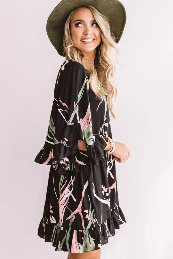 Back To Glam Shift Dress In Black