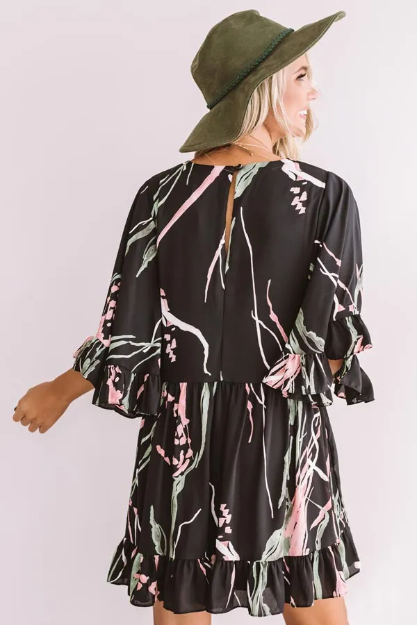 Back To Glam Shift Dress In Black
