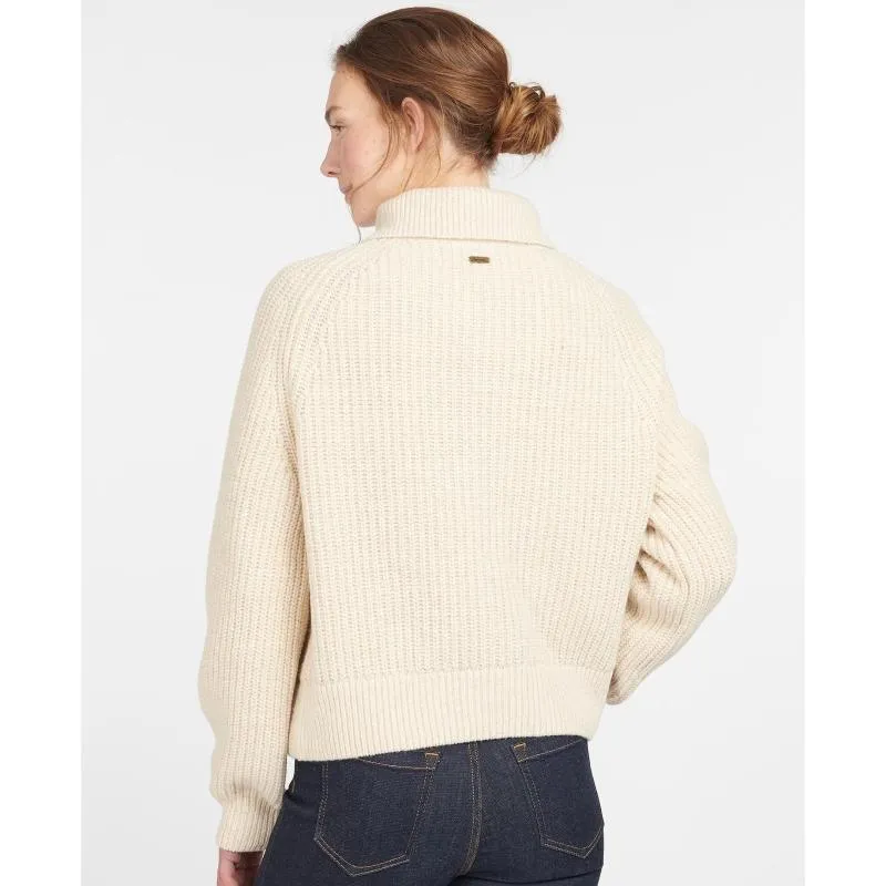 Barbour Stanton Half Zip Ladies Knit - Oatmeal