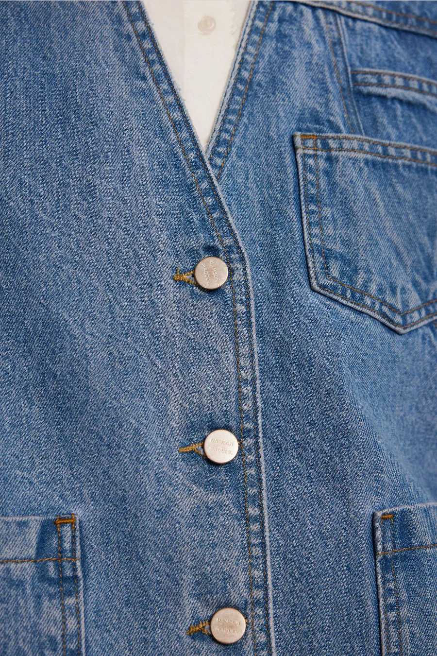 billie denim gilet - vintage wash