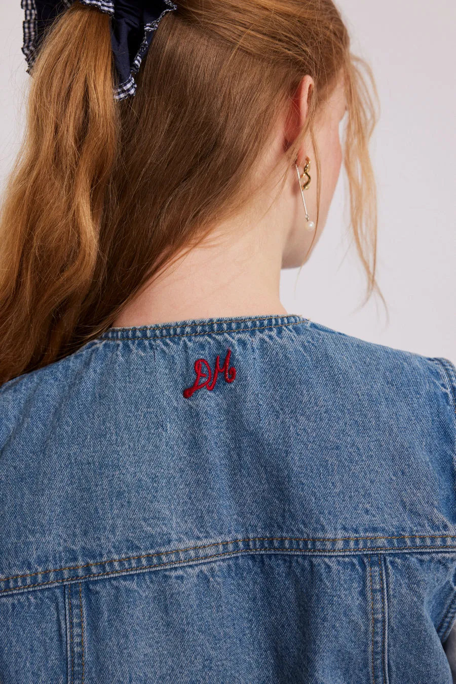 billie denim gilet - vintage wash