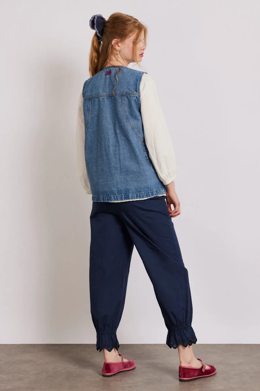billie denim gilet - vintage wash