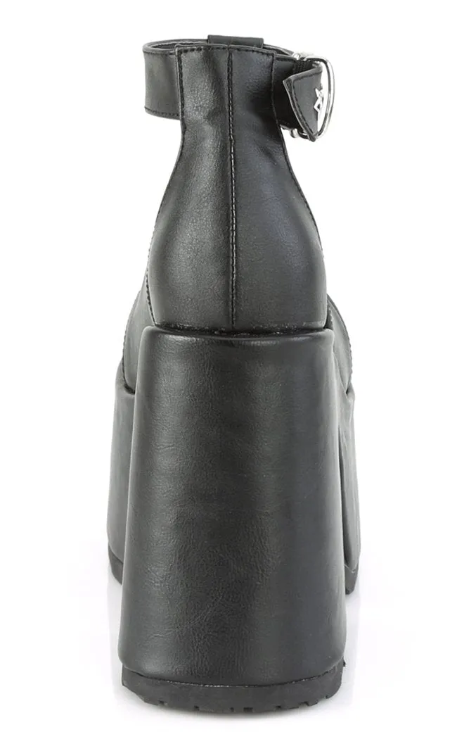 CAMEL-103 Vegan Leather Platform Mary Janes