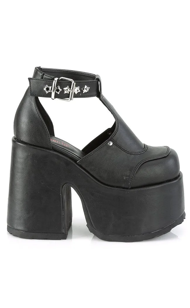 CAMEL-103 Vegan Leather Platform Mary Janes