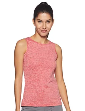 Clovia Women's Light Red Gym/Sports Textured Activewear Top (AT0070P04_Red_M) Clovia Women's Light Red Gym/Sports Textured Activewear Top (AT0070P04_Red_M)
