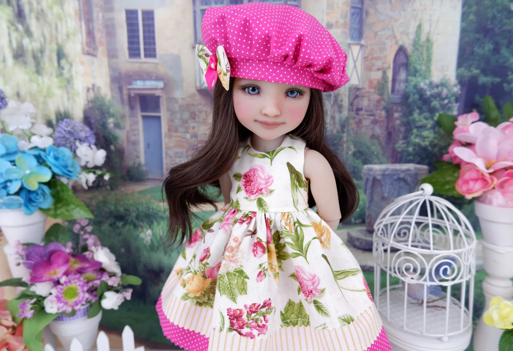 Damask Roses - dress with boots for Ruby Red Fashion Friends doll