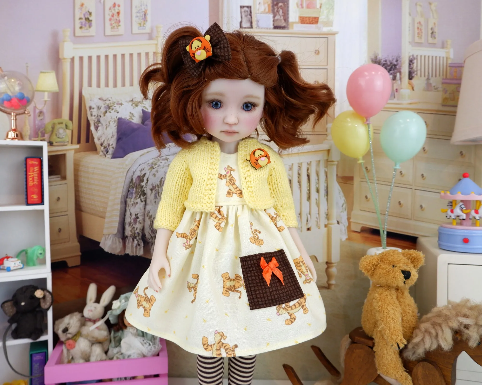 Darby - custom Winnie the Pooh theme Ruby Red Fashion Friend doll & wardrobe