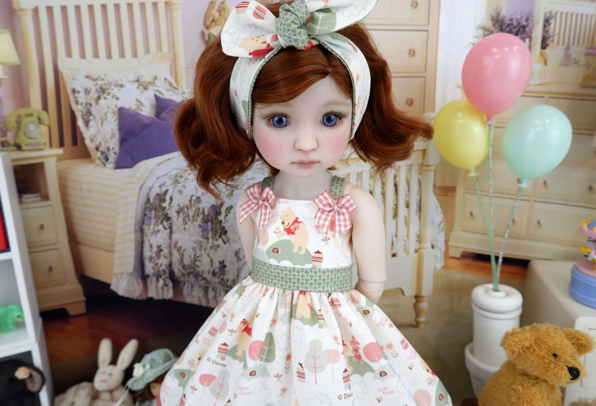 Darby - custom Winnie the Pooh theme Ruby Red Fashion Friend doll & wardrobe