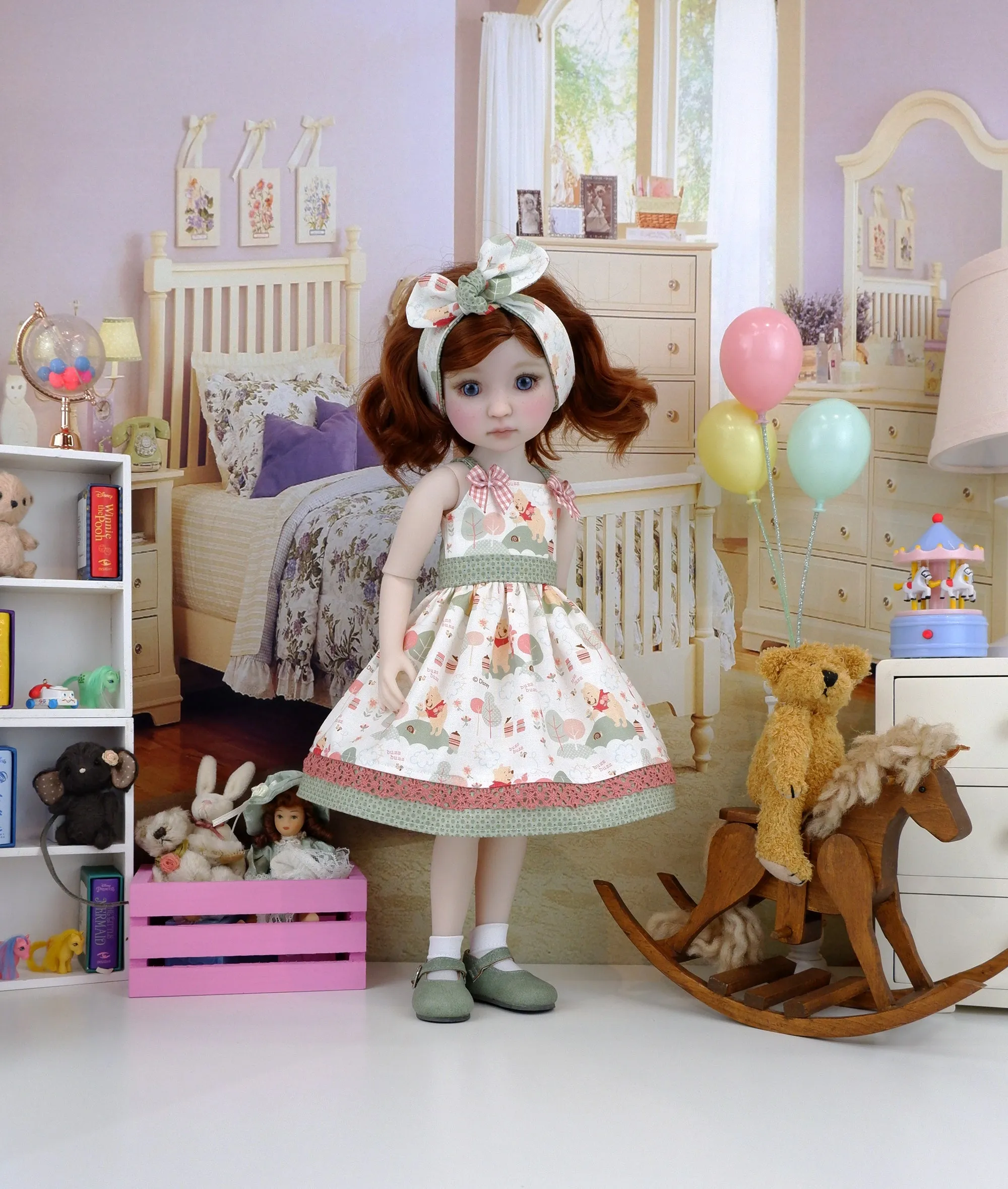 Darby - custom Winnie the Pooh theme Ruby Red Fashion Friend doll & wardrobe