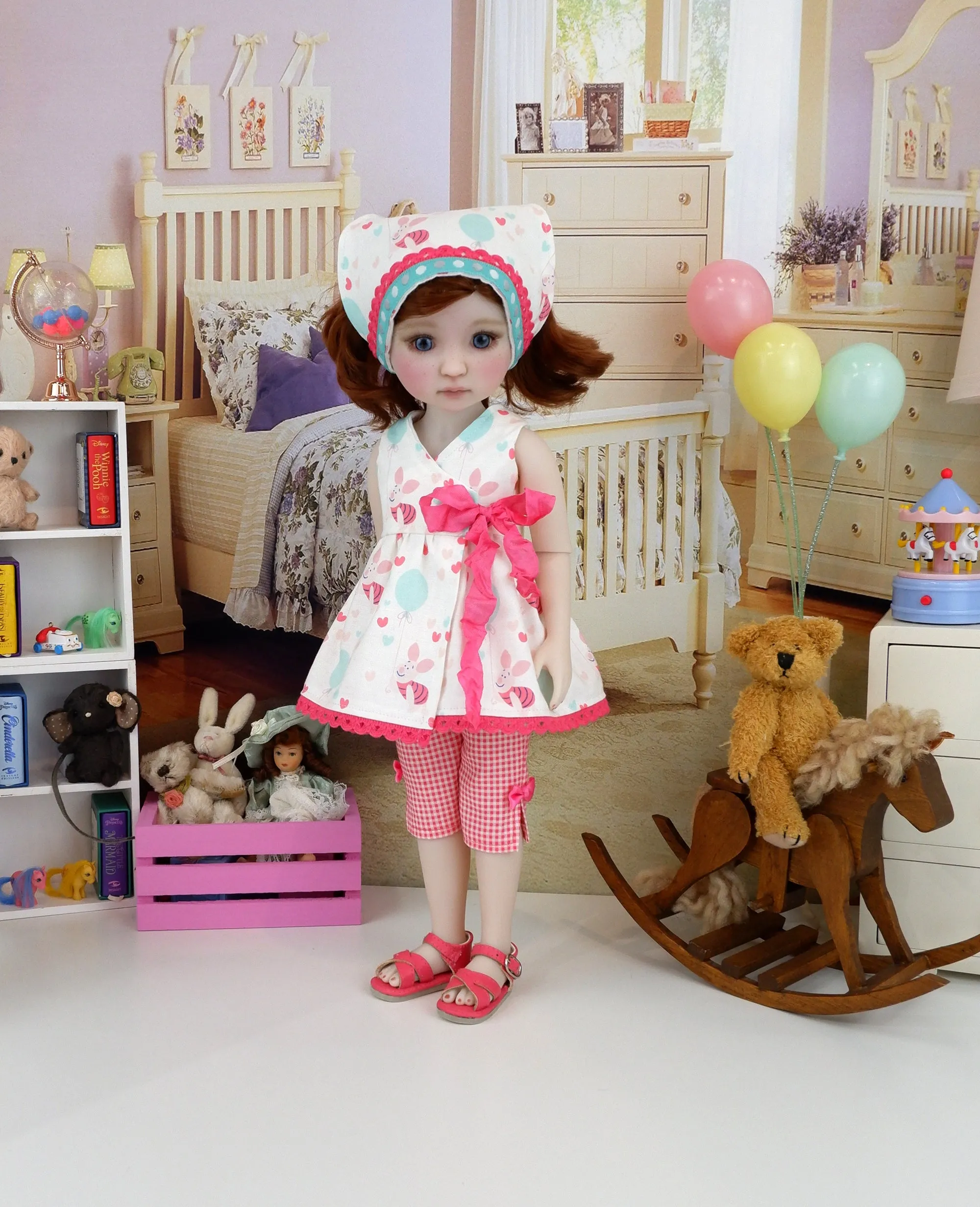 Darby - custom Winnie the Pooh theme Ruby Red Fashion Friend doll & wardrobe
