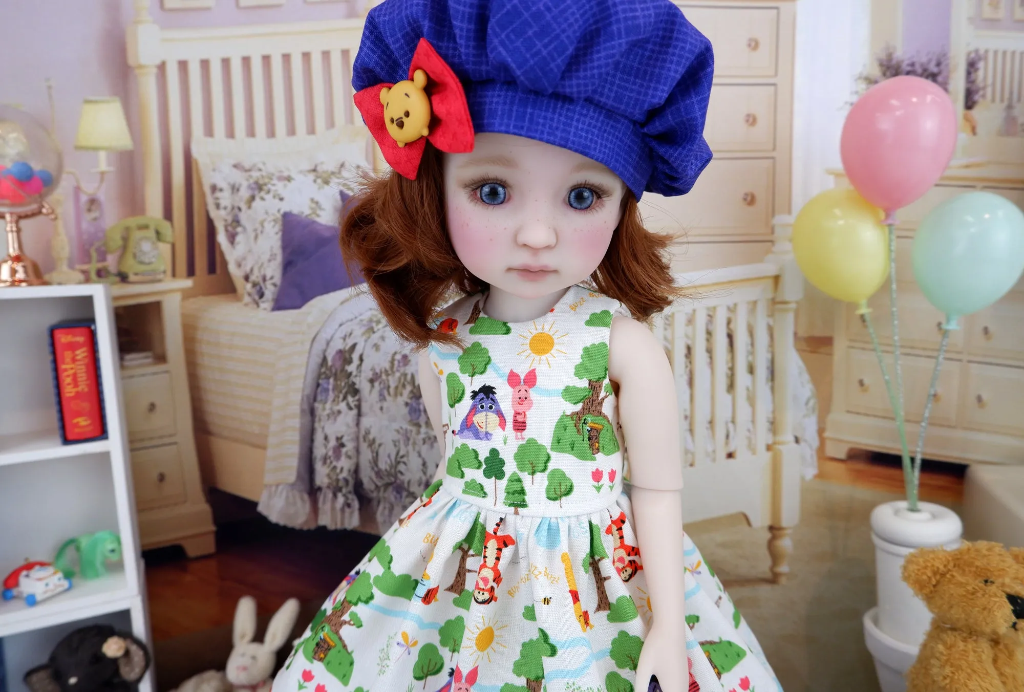 Darby - custom Winnie the Pooh theme Ruby Red Fashion Friend doll & wardrobe