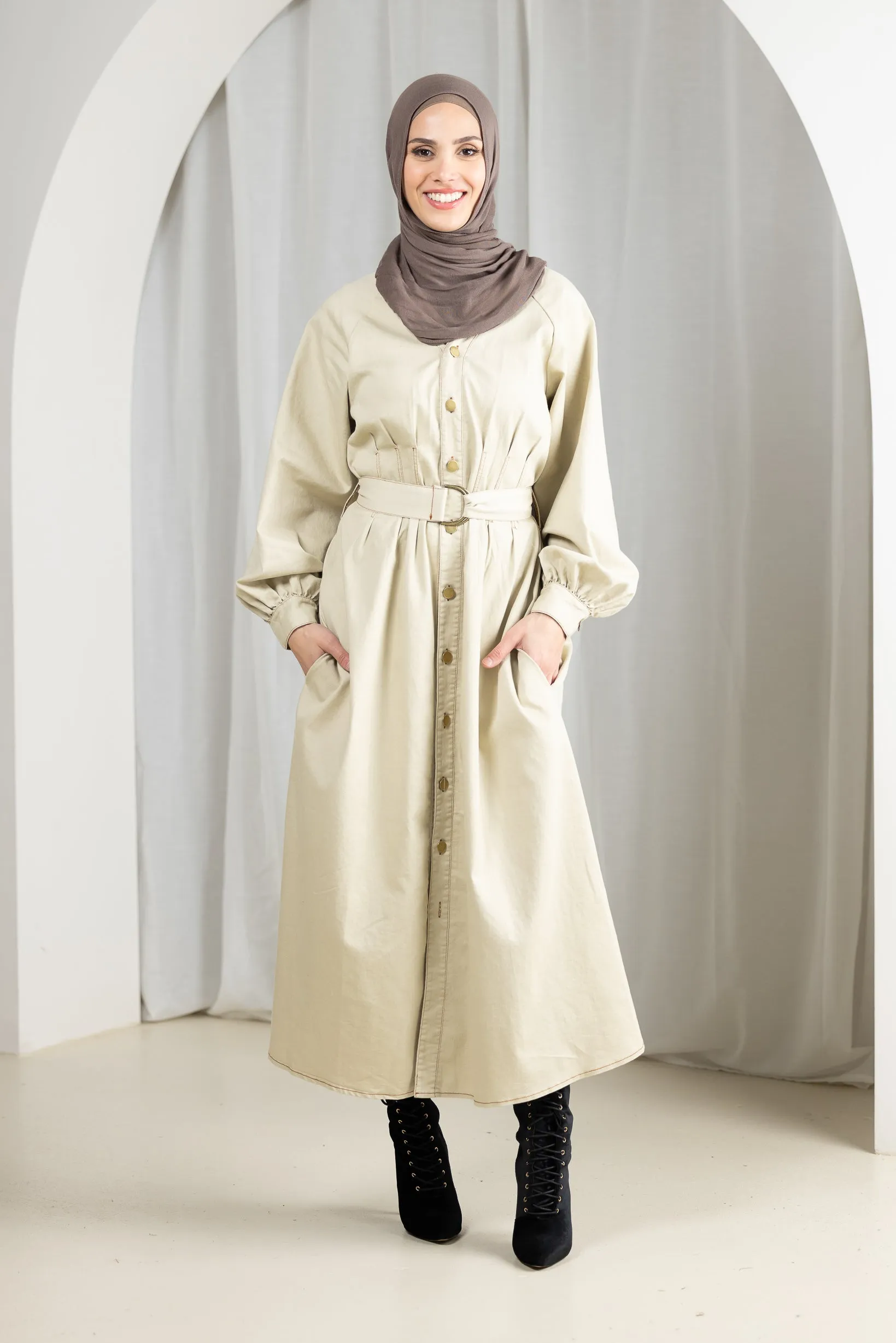 Eva Button Maxi Dress