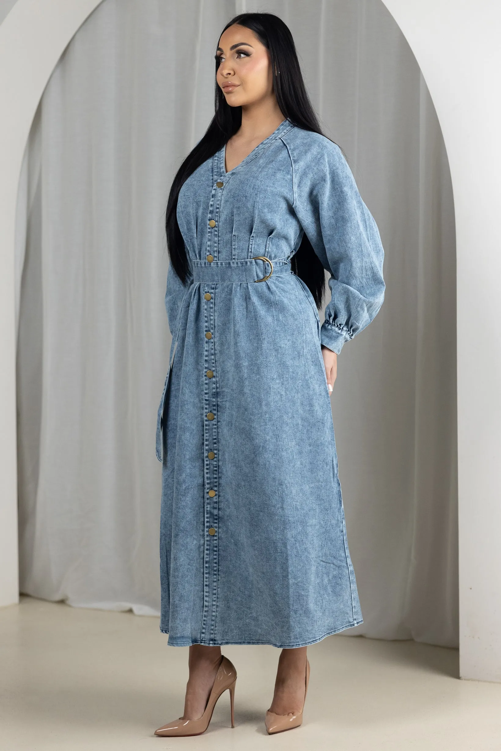 Eva Button Maxi Dress