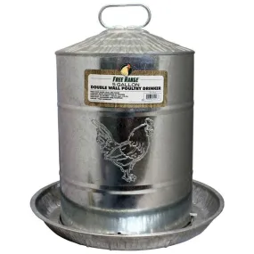 FREE RANGE GALVANIZED DOUBLE WALL DRINKER FREE RANGE GALVANIZED DOUBLE WALL DRINKER