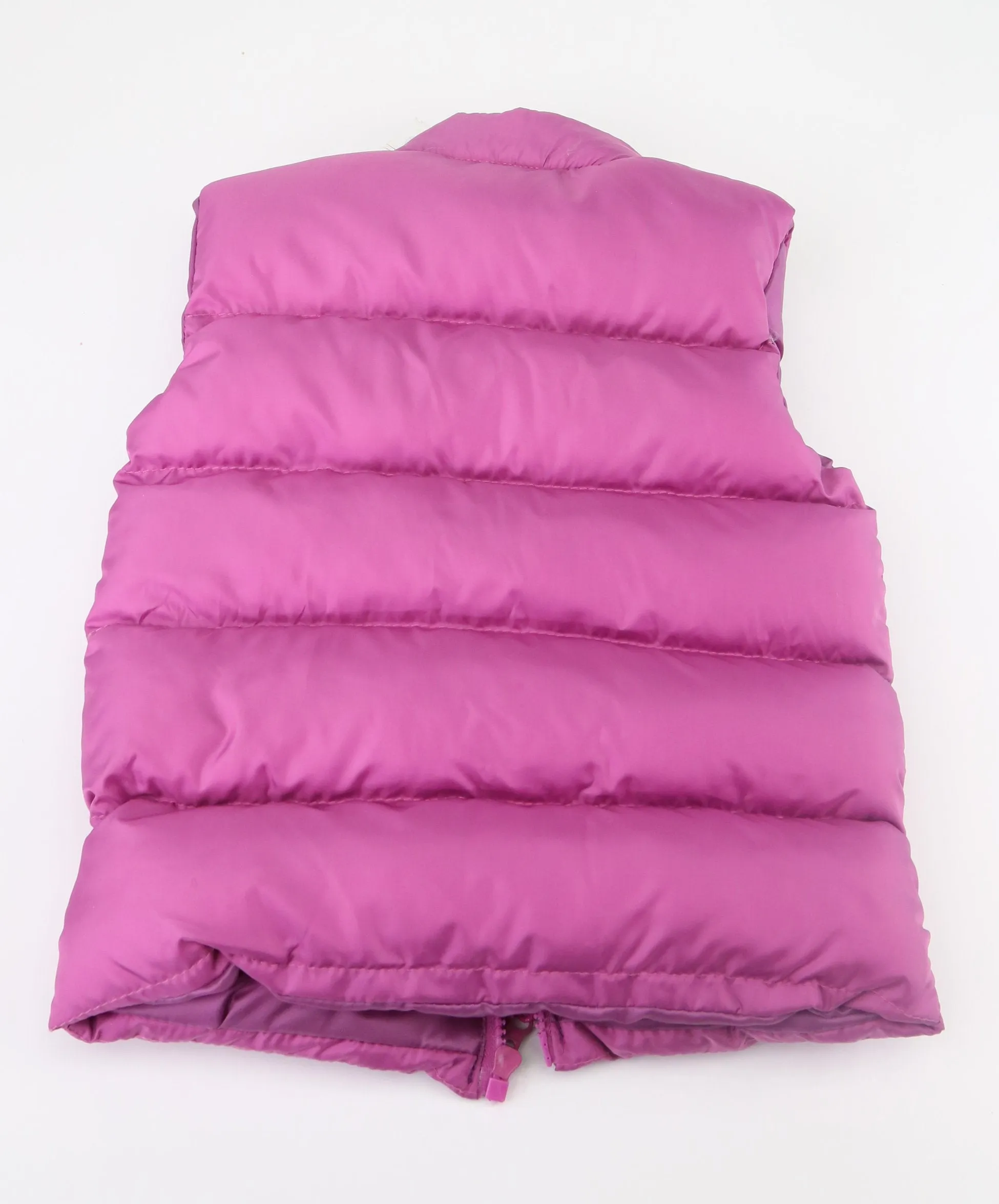 Girls Sleeveless Padded Puffer Gilet - Fuchsia