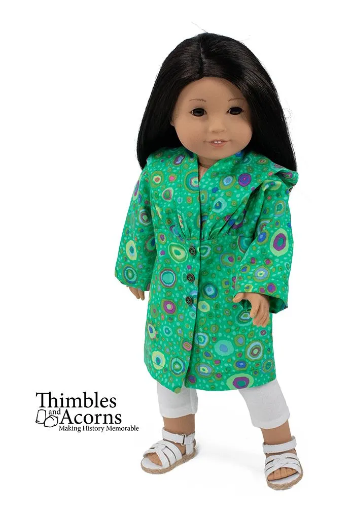 Hooded Bog Coat 18" Doll Clothes Pattern
