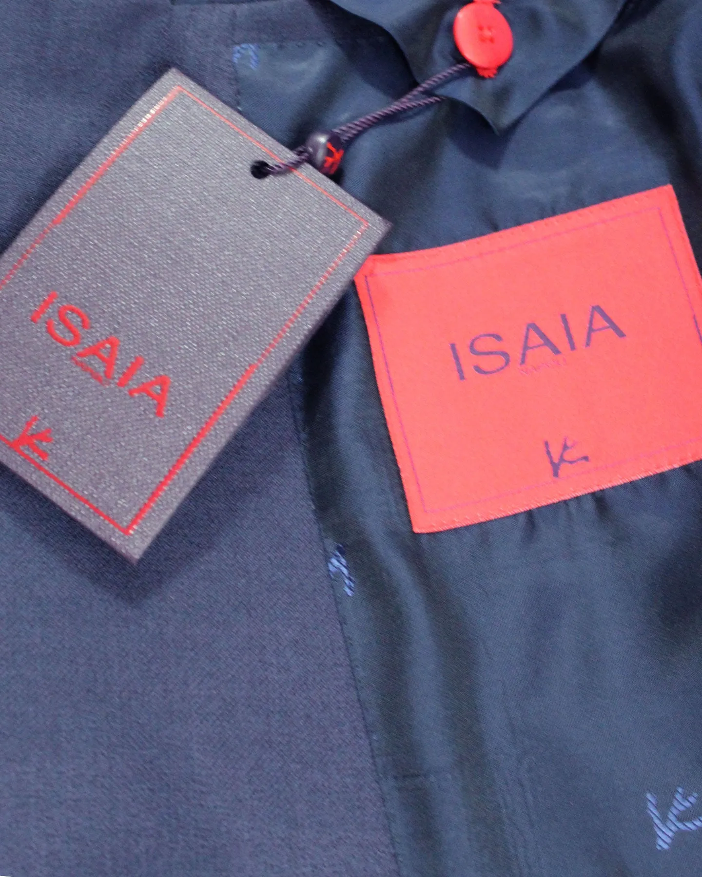 Isaia Sport Coat Dark Blue - Cashmere Silk EU 54/ US 44