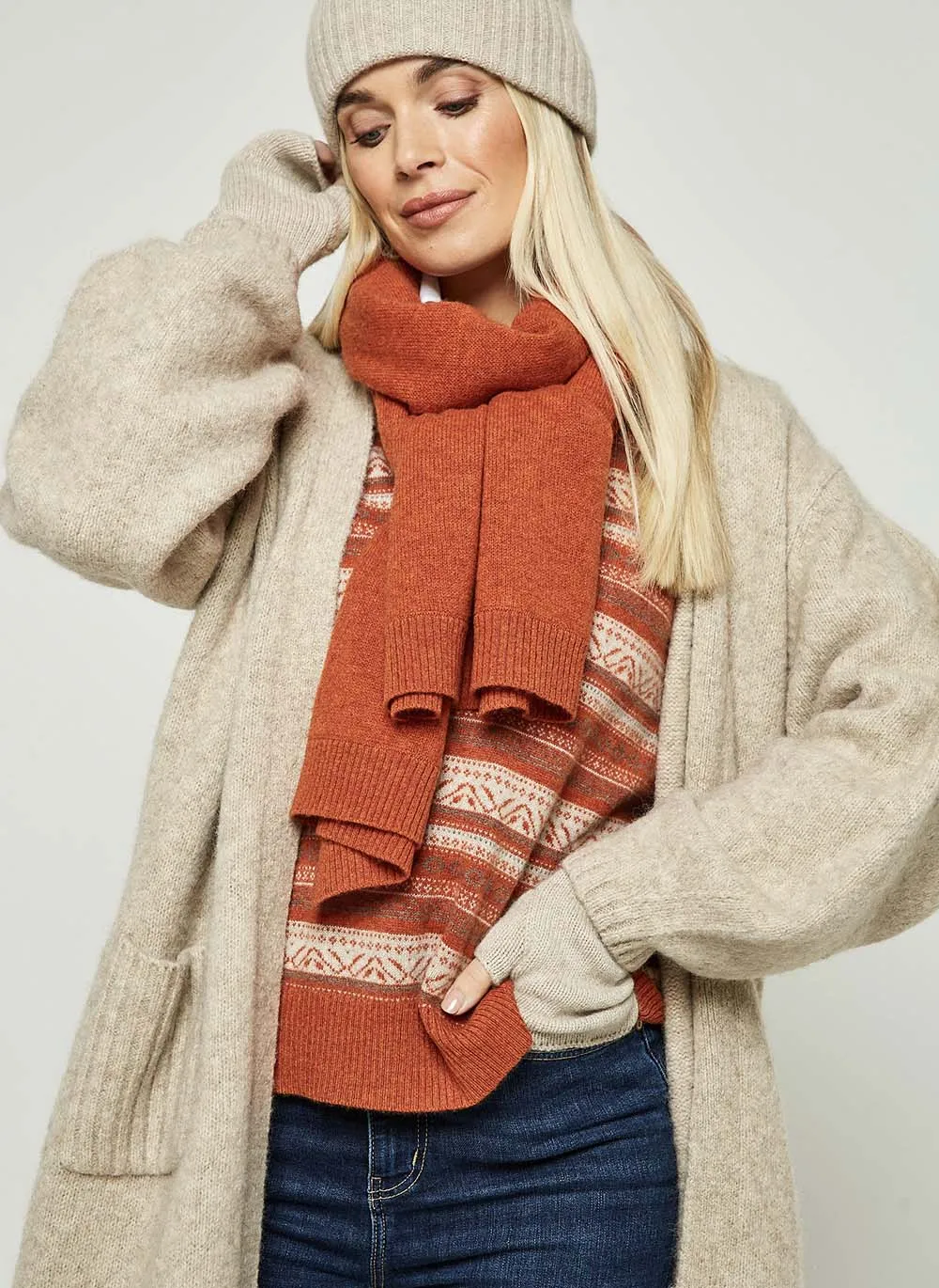 Isla Yak & Alpaca Longline Coatigan - Chinchilla