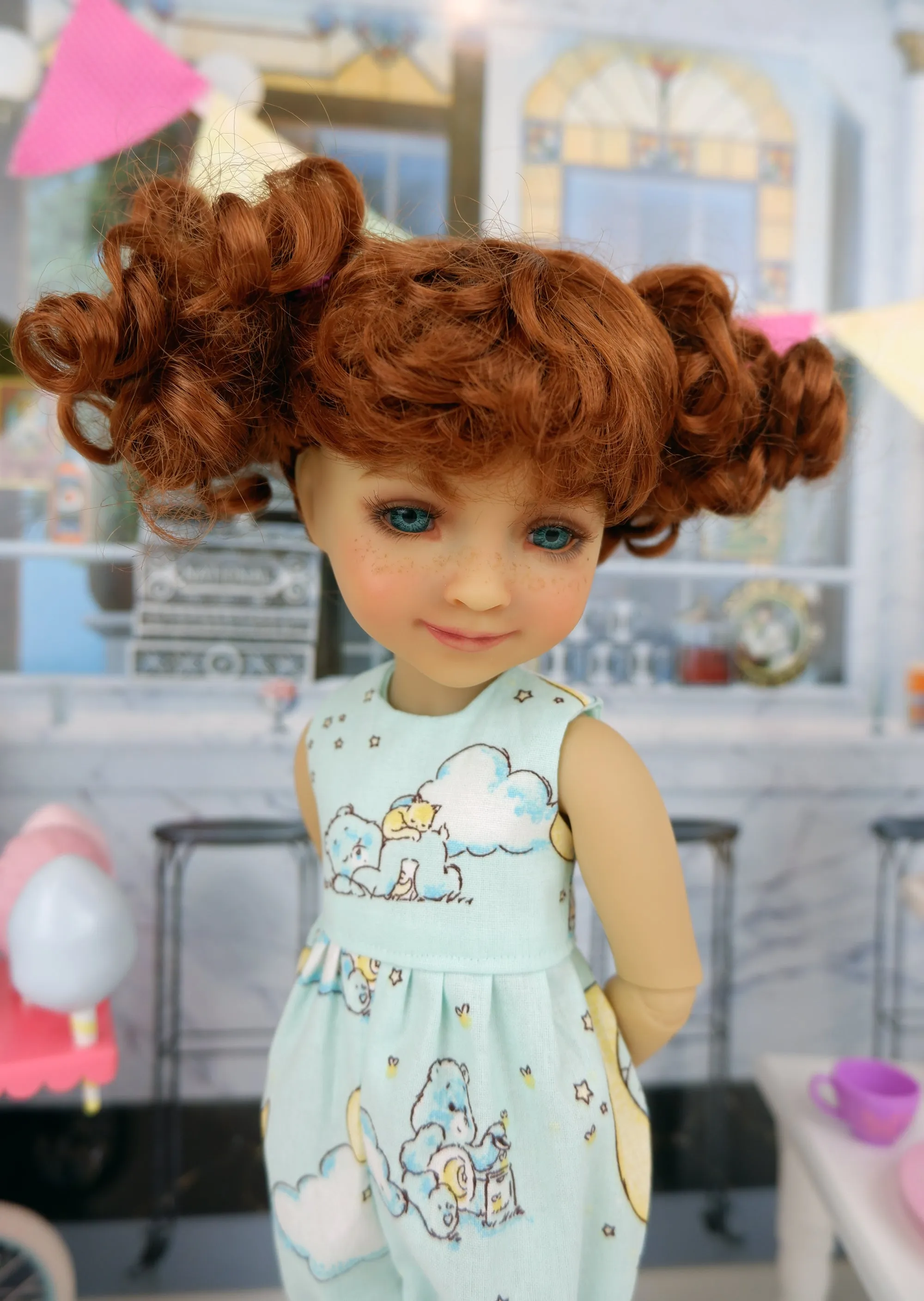 Kristy - custom Care Bear themed Ruby Red Fashion Friend doll & wardrobe