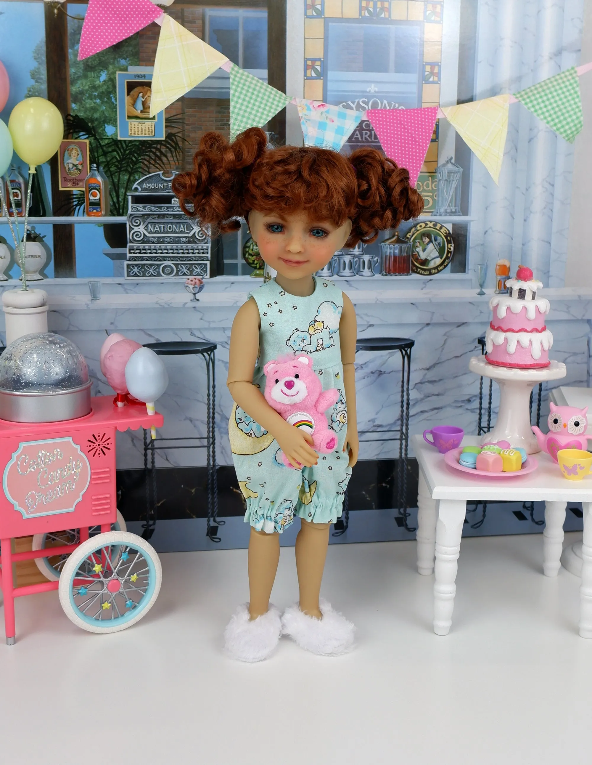 Kristy - custom Care Bear themed Ruby Red Fashion Friend doll & wardrobe