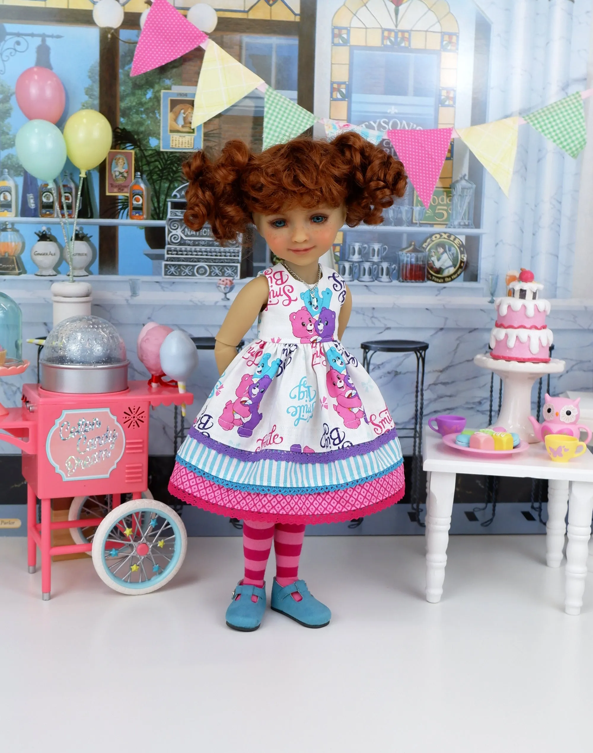 Kristy - custom Care Bear themed Ruby Red Fashion Friend doll & wardrobe