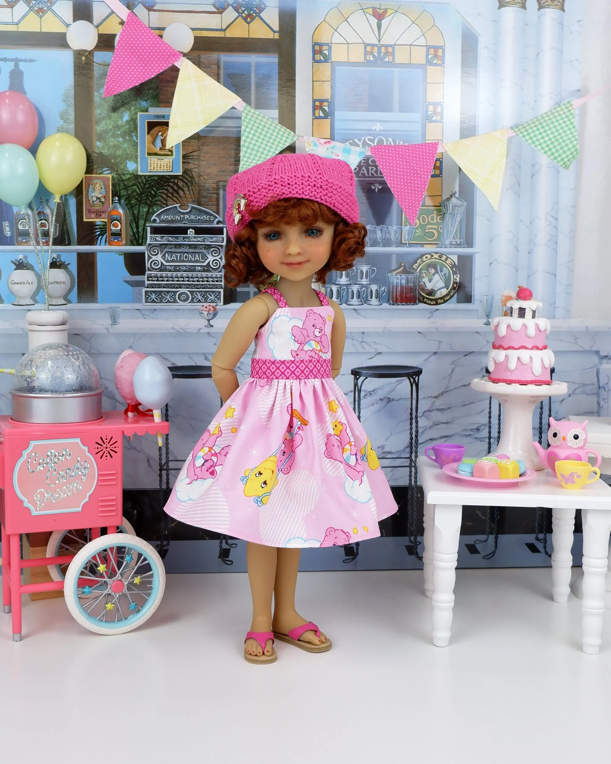 Kristy - custom Care Bear themed Ruby Red Fashion Friend doll & wardrobe