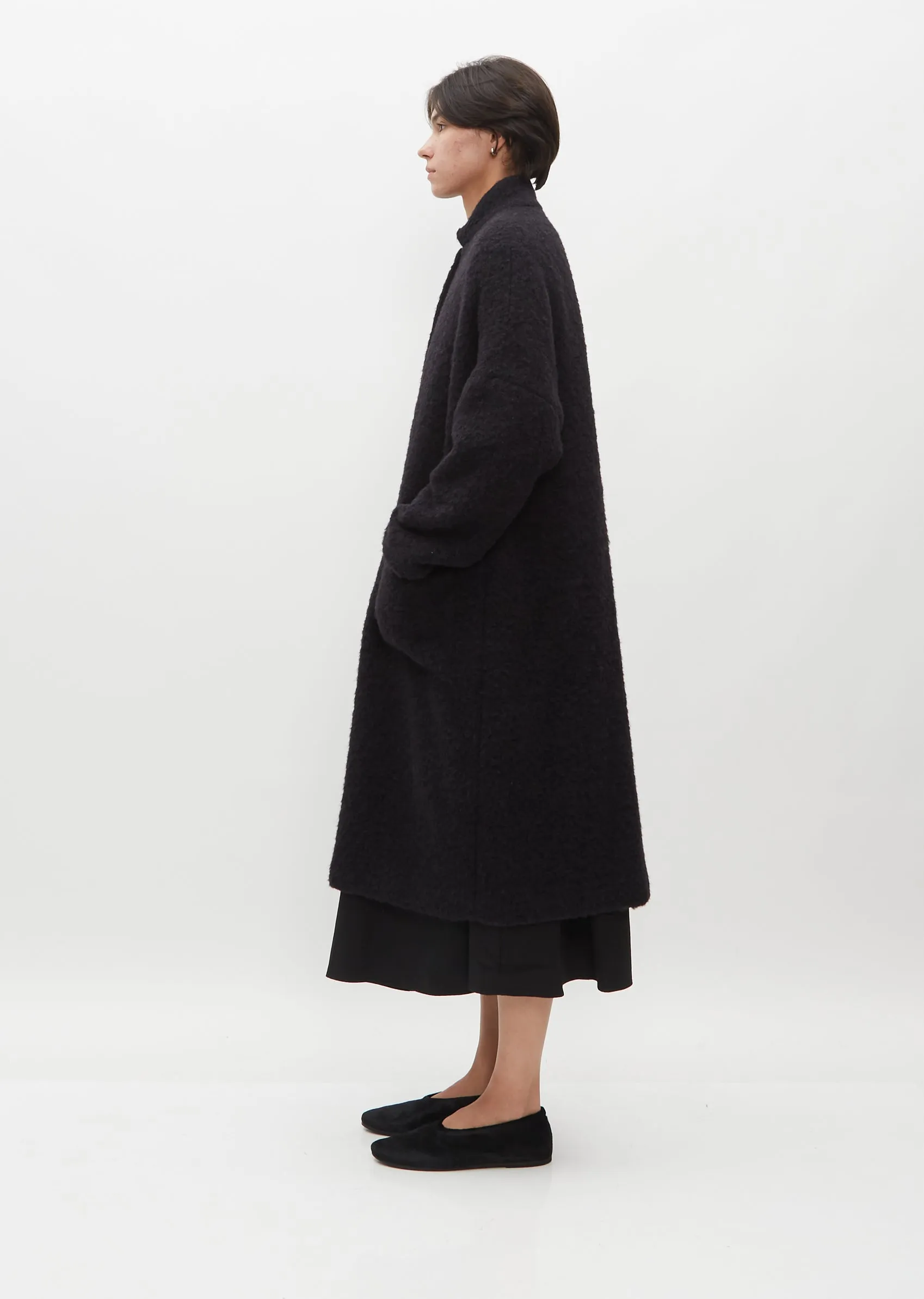 Long Alpaca and Wool Coat