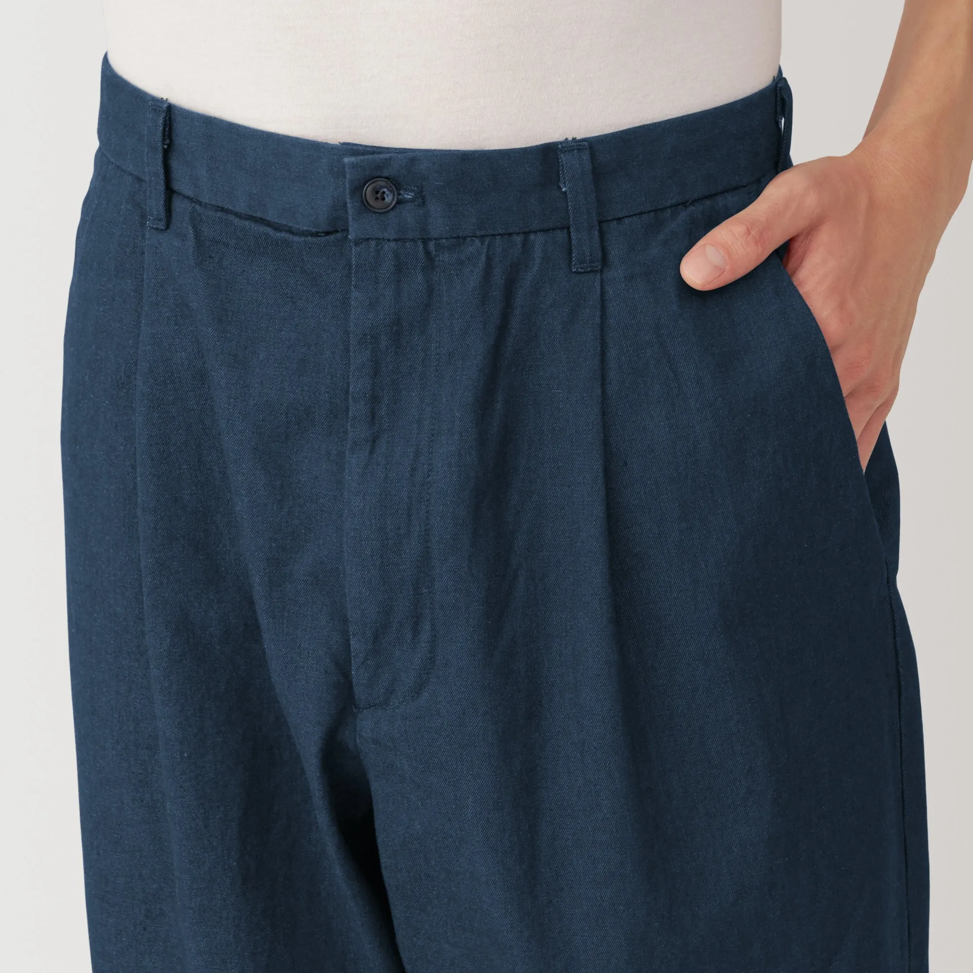 Men's Indigo Darted Wide Pants (L29)