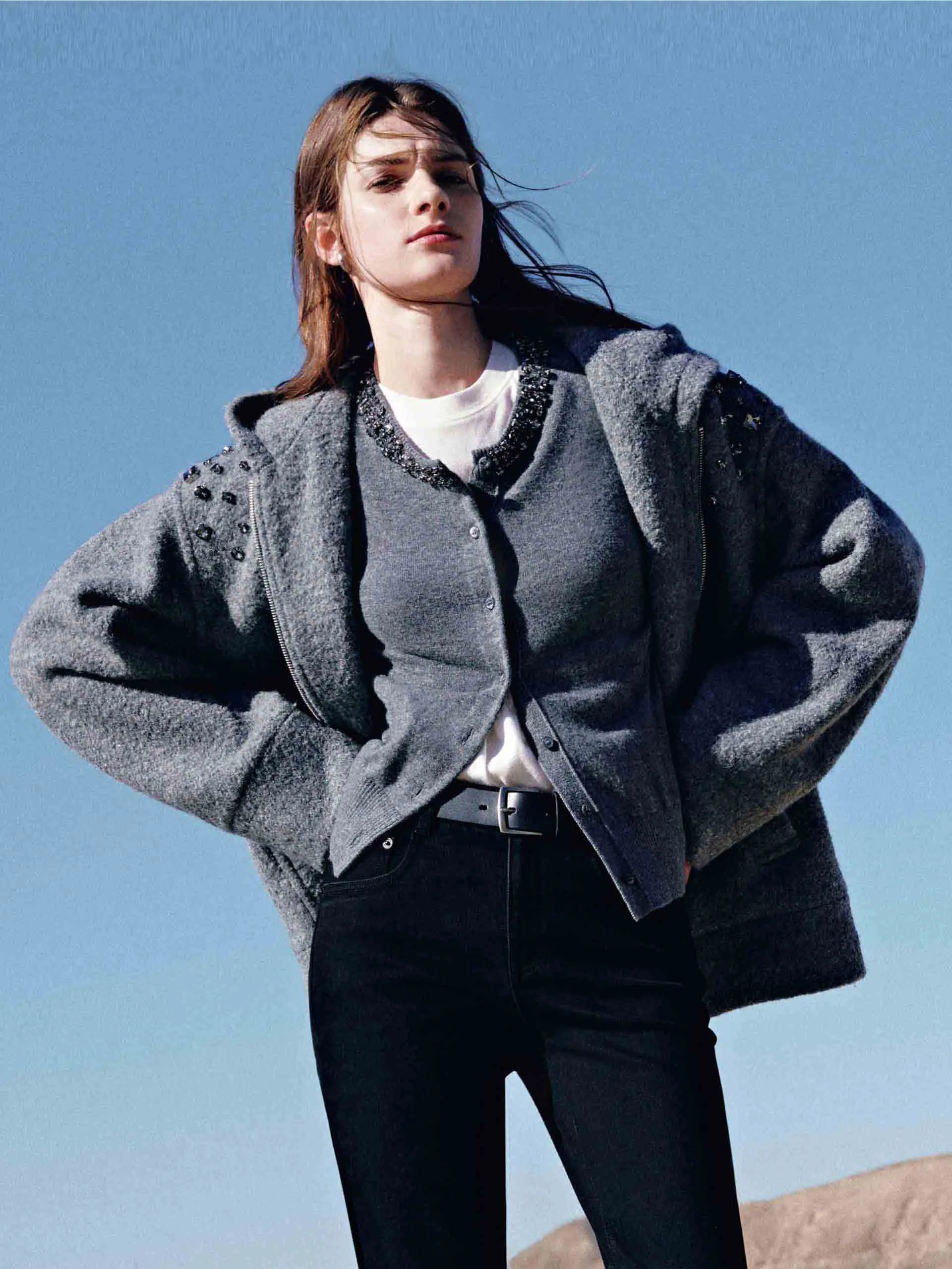 Merino Wool Hooded Jacket