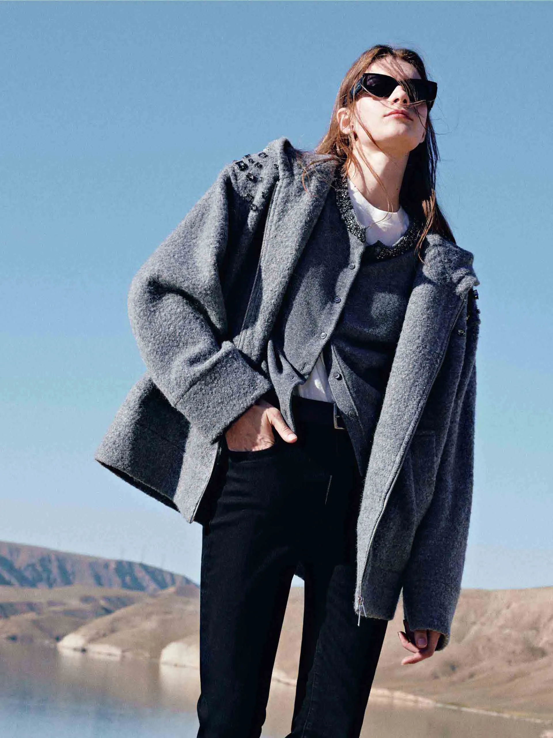 Merino Wool Hooded Jacket