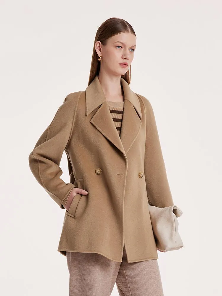 Pre-Order Mulberry Silk Wool Double-Faced Coat