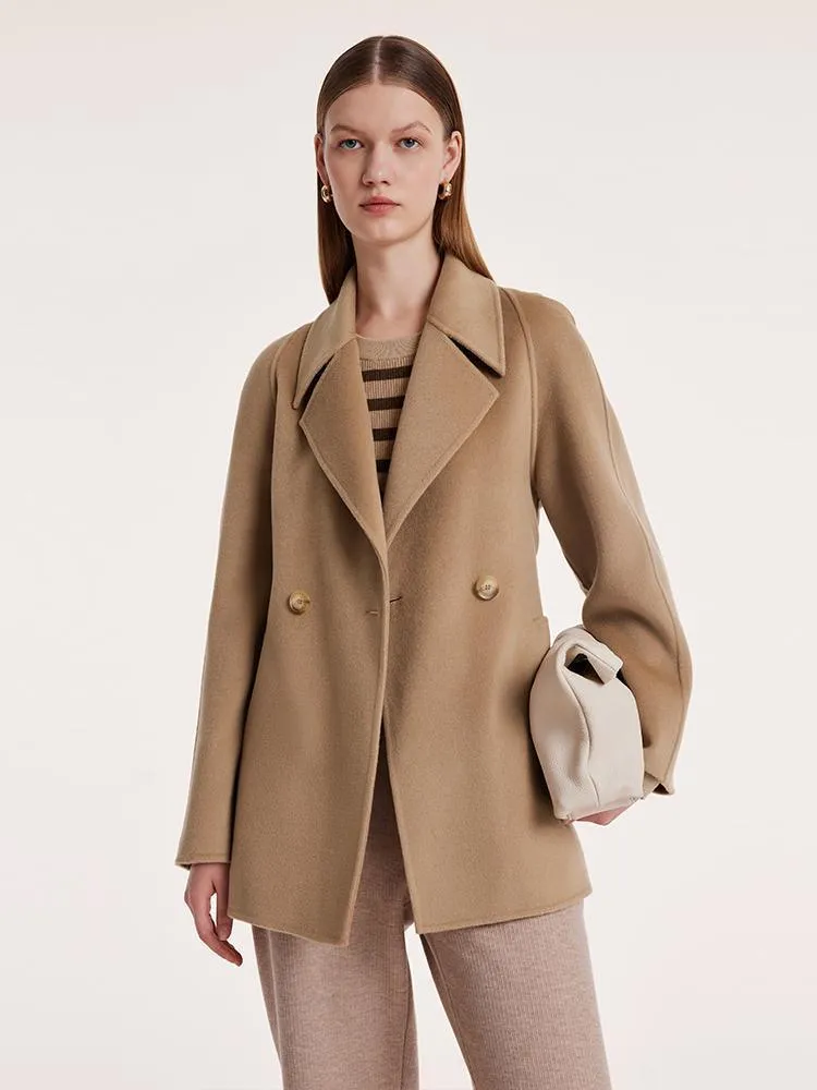 Pre-Order Mulberry Silk Wool Double-Faced Coat