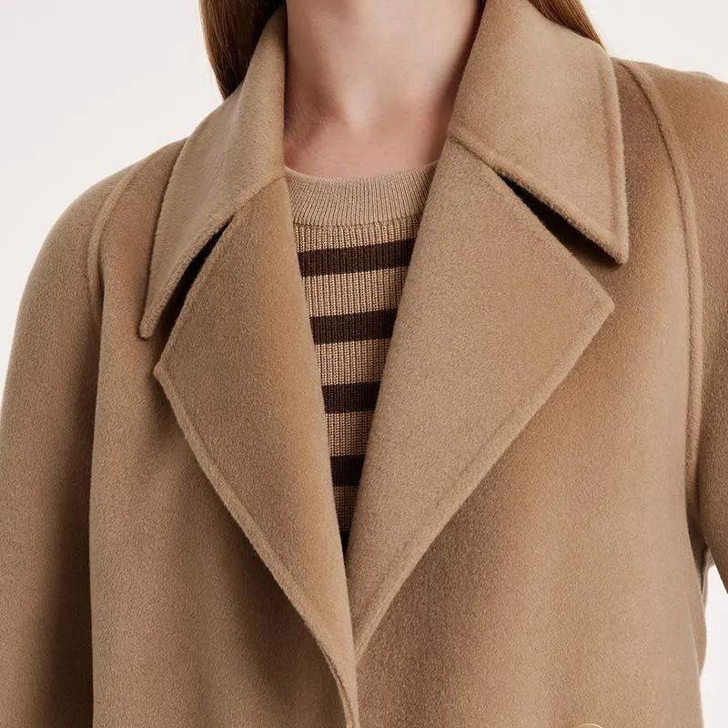 Pre-Order Mulberry Silk Wool Double-Faced Coat