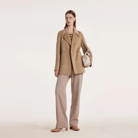 Pre-Order Mulberry Silk Wool Double-Faced Coat
