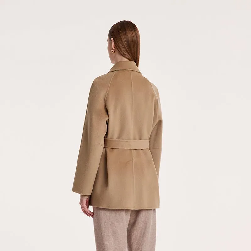 Pre-Order Mulberry Silk Wool Double-Faced Coat