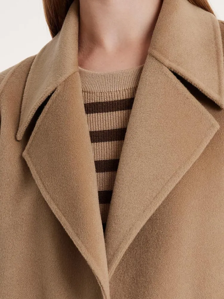Pre-Order Mulberry Silk Wool Double-Faced Coat
