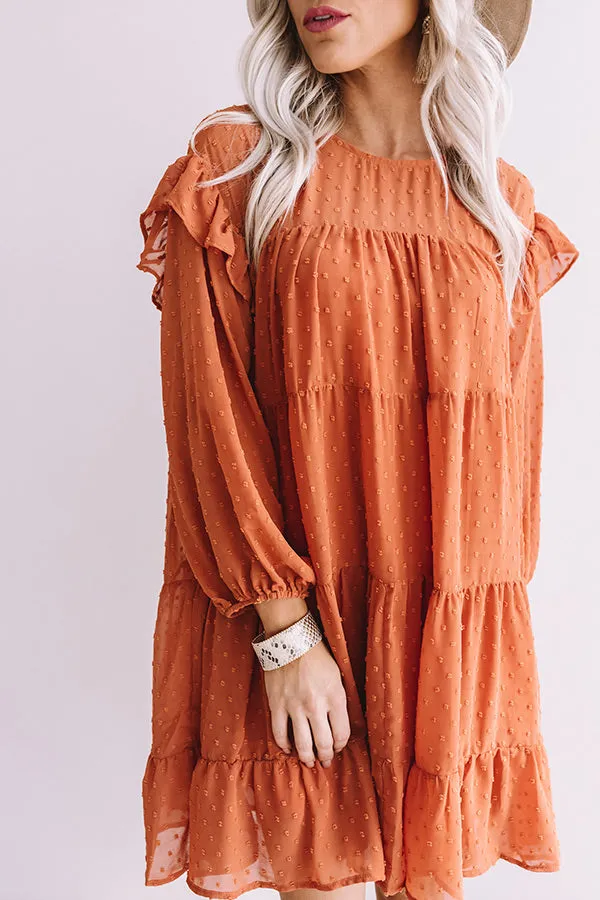 Pumpkin Spice Splendor Shift Dress In Pumpkin