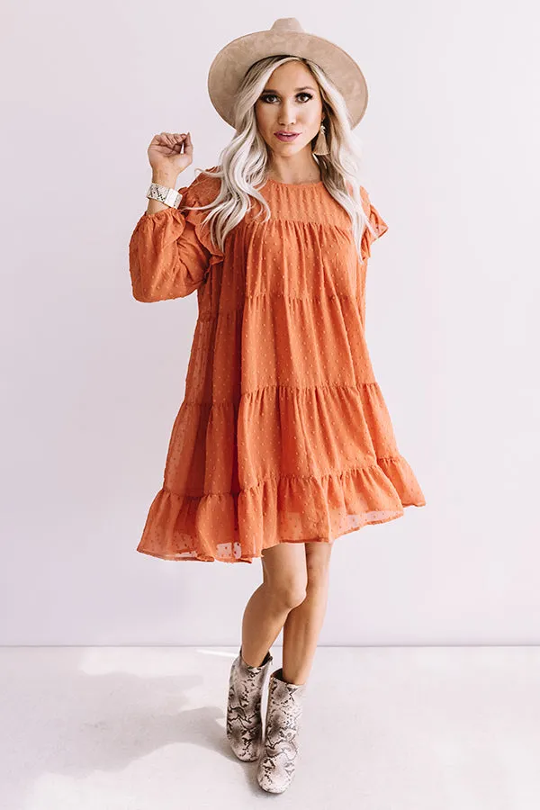 Pumpkin Spice Splendor Shift Dress In Pumpkin