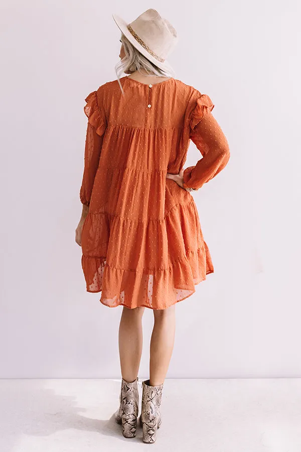 Pumpkin Spice Splendor Shift Dress In Pumpkin