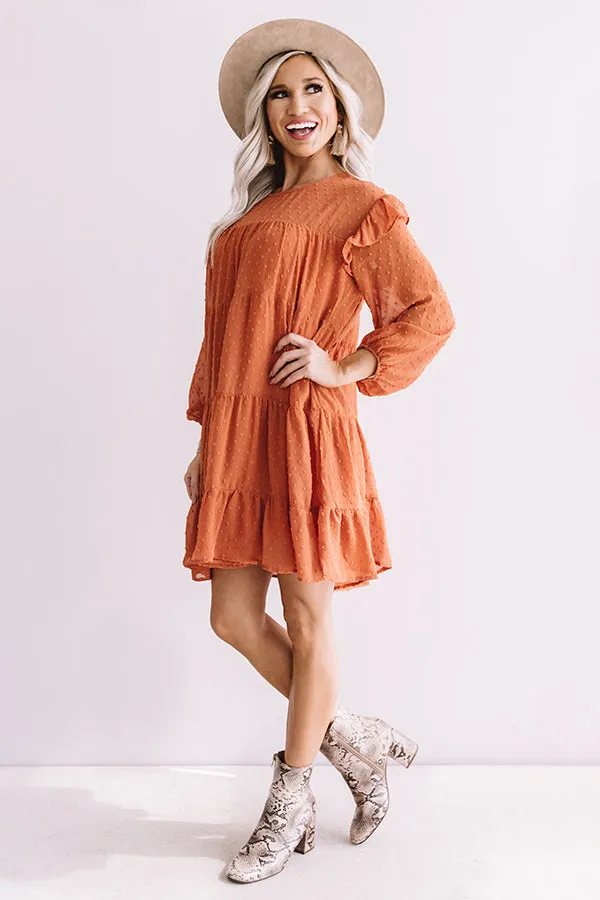 Pumpkin Spice Splendor Shift Dress In Pumpkin