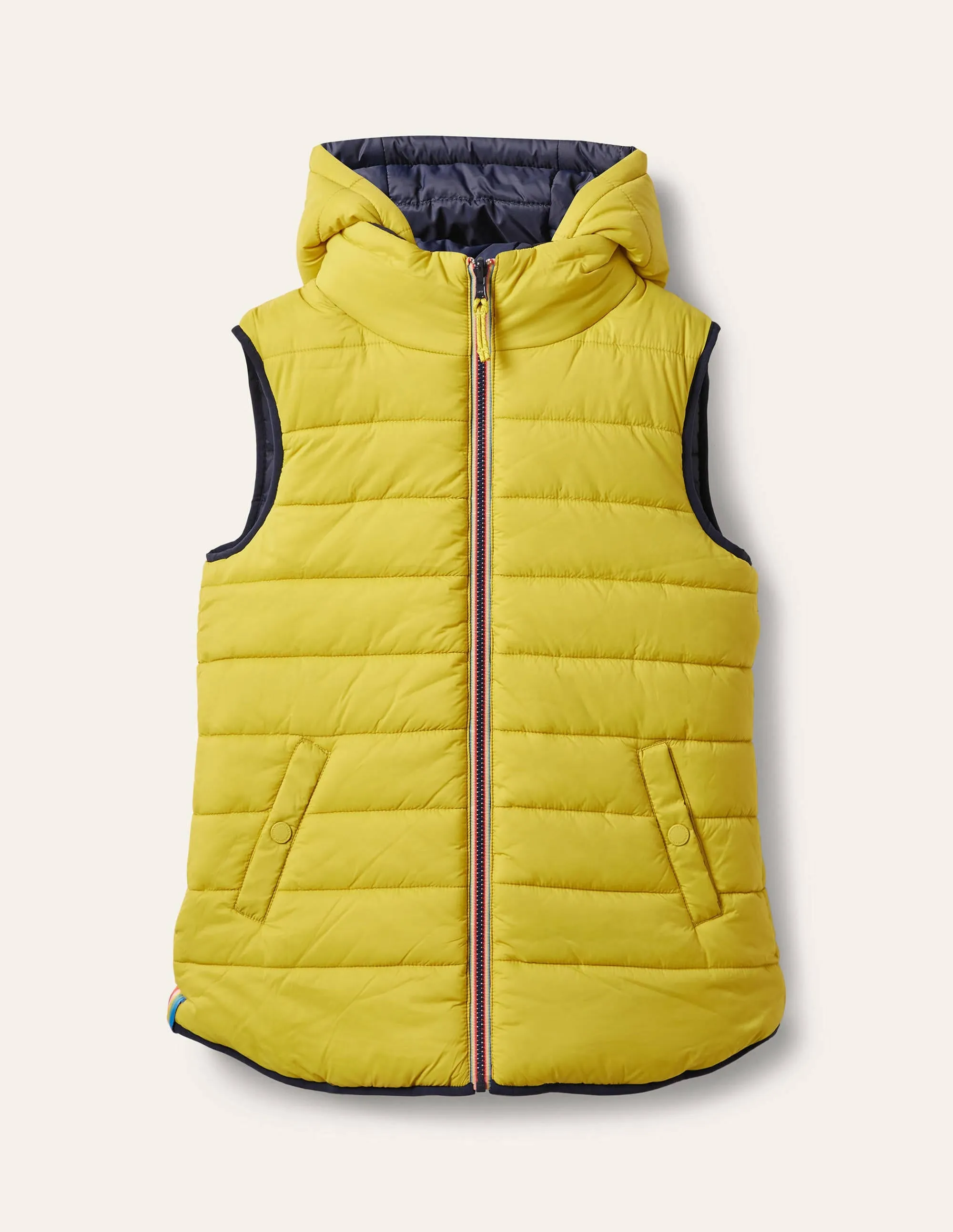 Reversible Lightweight Gilet-Navy/Mimosa