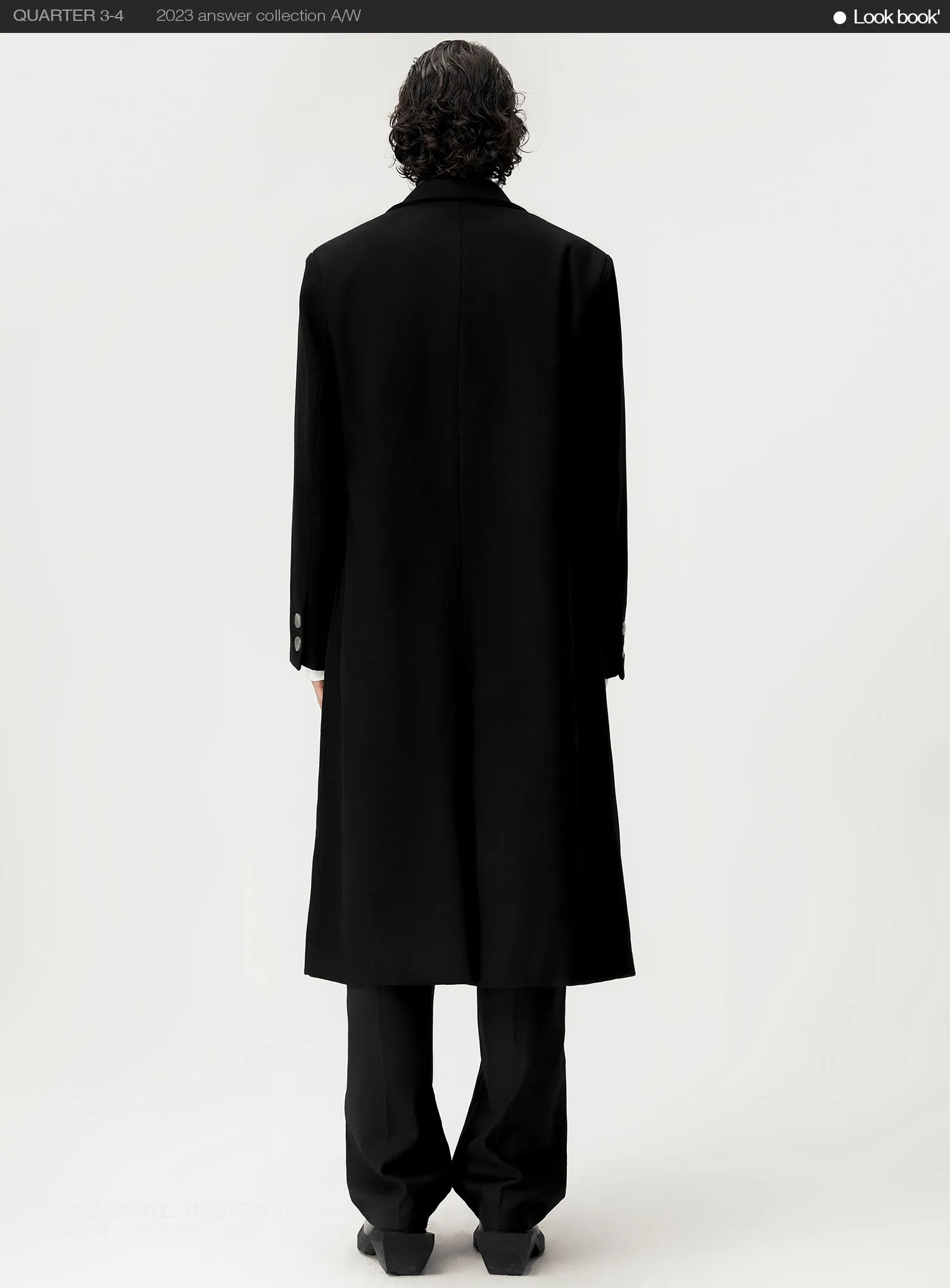 Rose Embroidery Casual Wool Long Coat