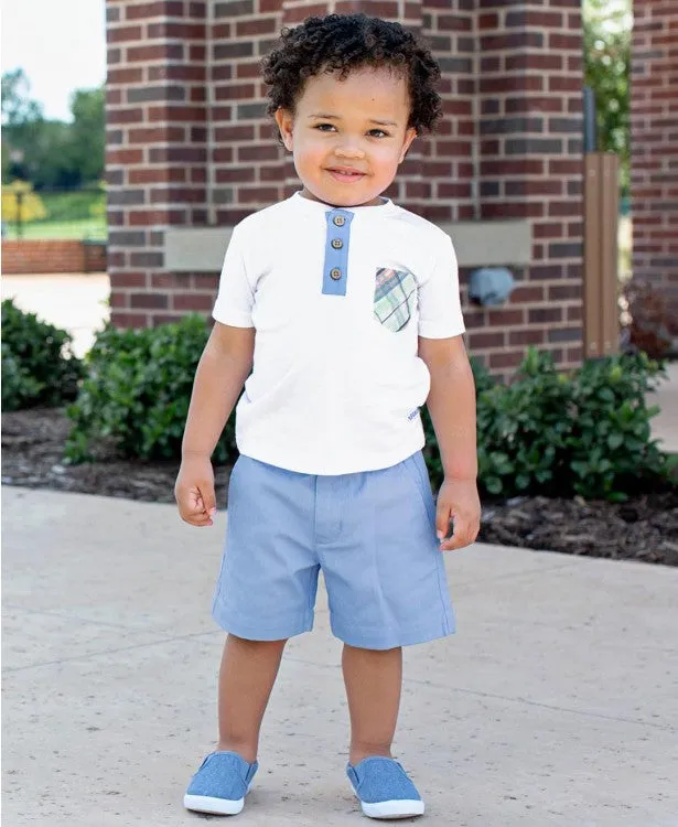 Rugged Butts Cornflower Blue Lightweight Chino Shorts