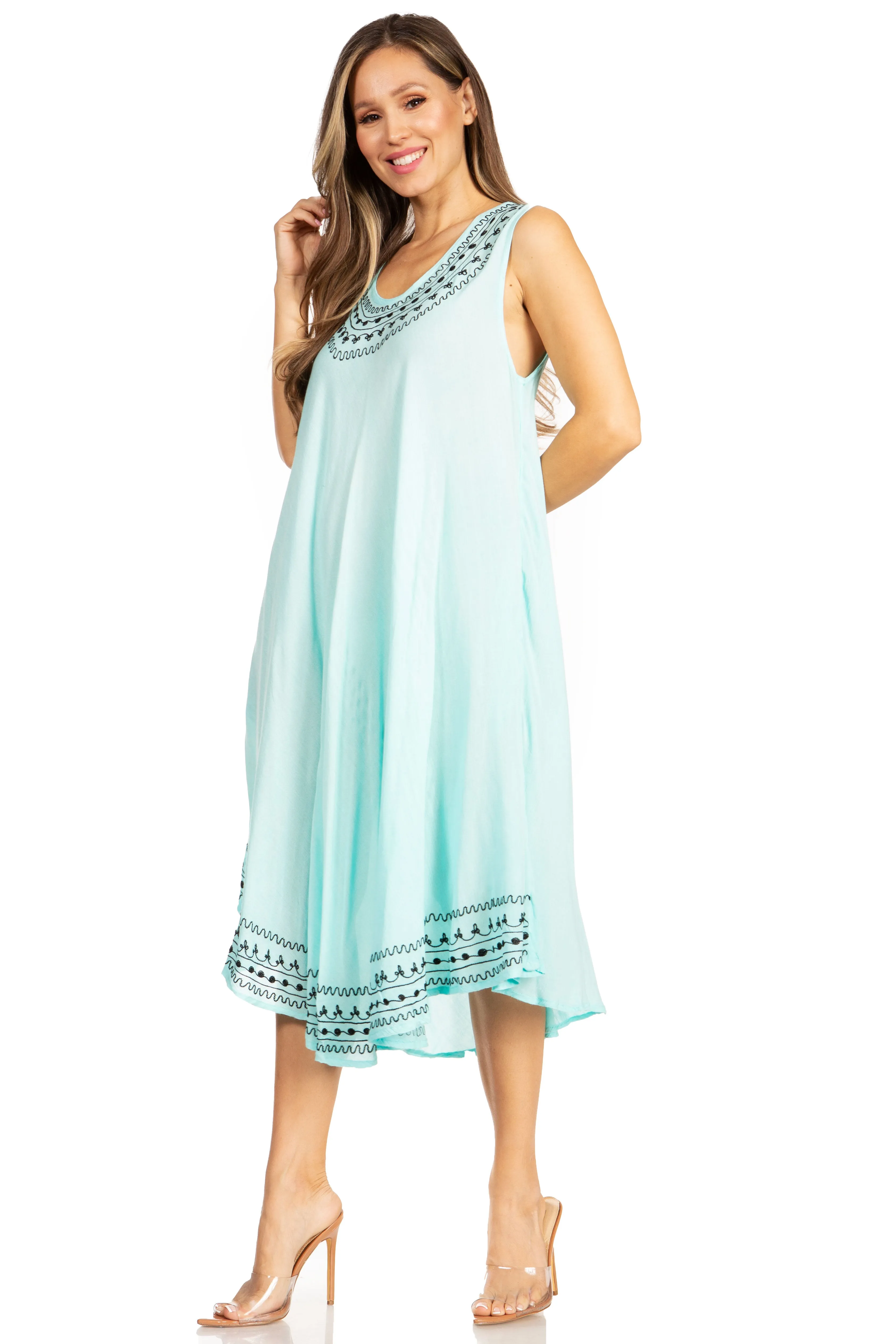 Sakkas Everyday Essentials Caftan Tank Dress / Cover Up