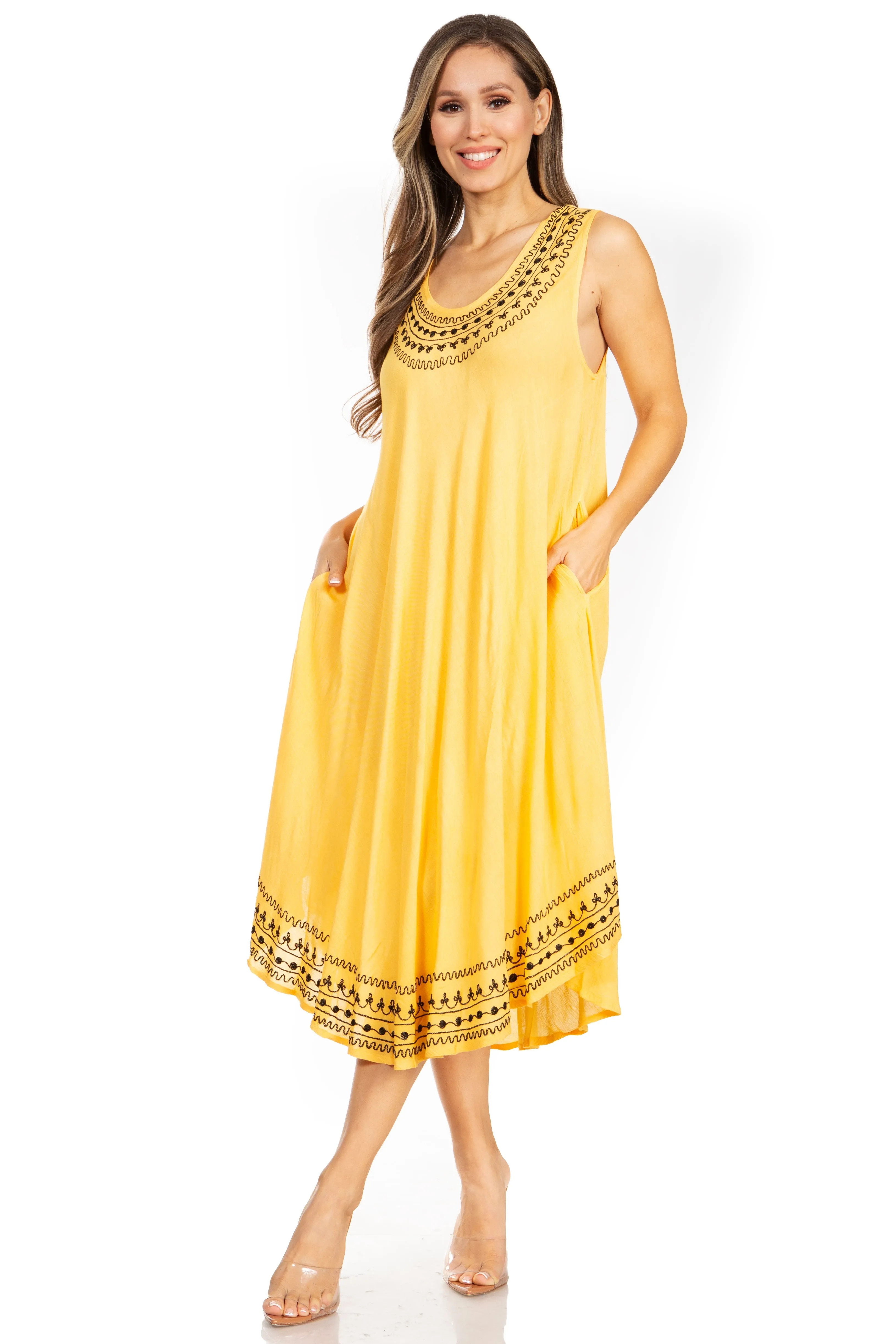 Sakkas Everyday Essentials Caftan Tank Dress / Cover Up